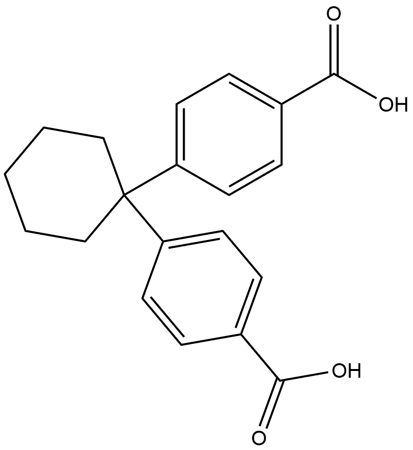 4,4′-亚环己基双[苯甲酸, 133715-85-2, 结构式