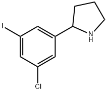 Pyrrolidine, 2-(3-chloro-5-iodophenyl)- 结构式