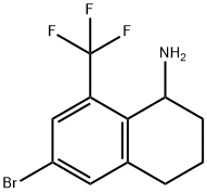 6-Bromo-8-(trifluoromethyl)-1,2,3,4-tetrahydronaphthalen-1-amine Struktur