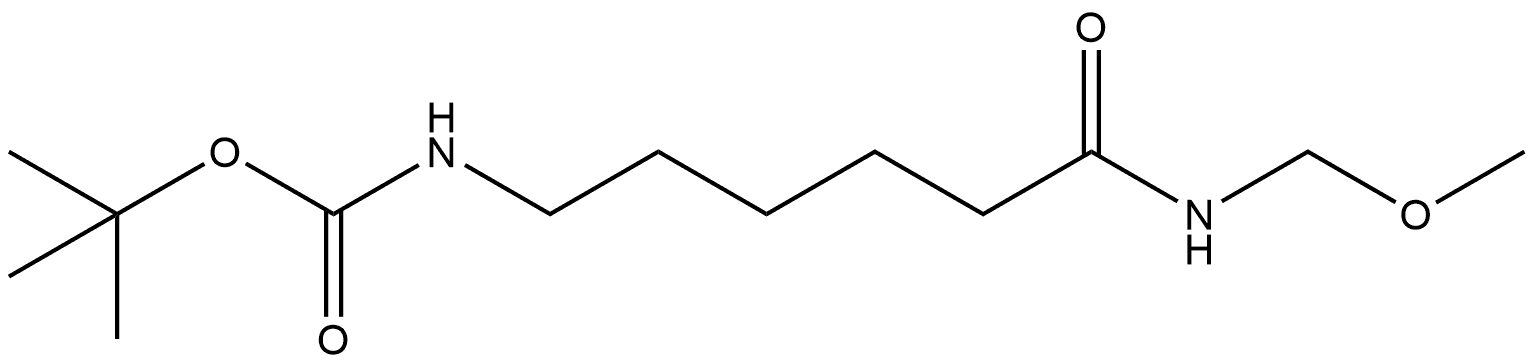 Carbamic acid, N-[6-(methoxymethylamino)-6-oxohexyl]-, 1,1-dimethylethyl ester 结构式