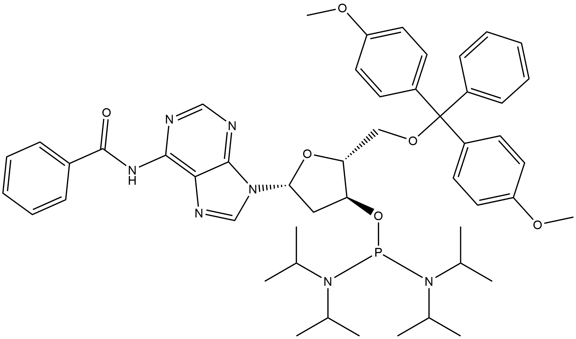 Adenosine, N-benzoyl-5'-O-[bis(4-methoxyphenyl)phenylmethyl]-2'-deoxy-, 3'-[N,N,N',N'-tetrakis(1-methylethyl)phosphorodiamidite]