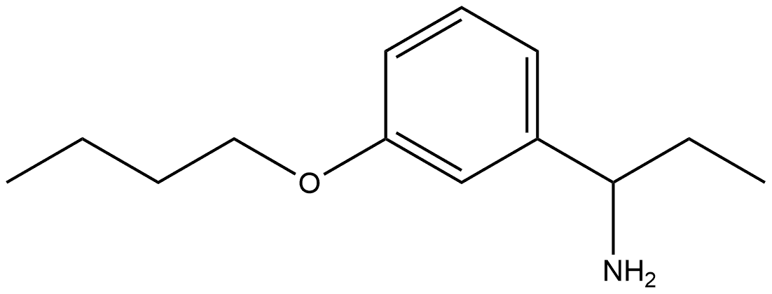 3-Butoxy-α-ethylbenzenemethanamine 结构式