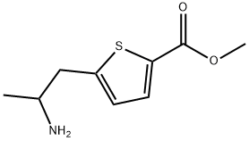 Methyl 5-(2-aminopropyl)-2-thiophenecarboxylate Struktur