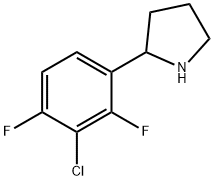 2-(3-chloro-2,4-difluorophenyl)pyrrolidine Struktur