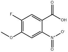 Benzoic acid, 5-fluoro-4-methoxy-2-nitro- Structure