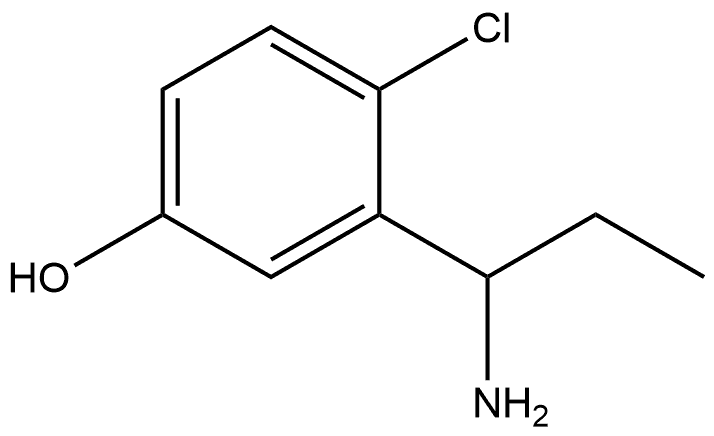 3-(1-aminopropyl)-4-chlorophenol Struktur