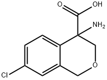 1H-2-Benzopyran-4-carboxylic acid, 4-amino-7-chloro-3,4-dihydro- Structure