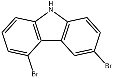 3,5-二溴-9H-咔唑,133753-43-2,结构式