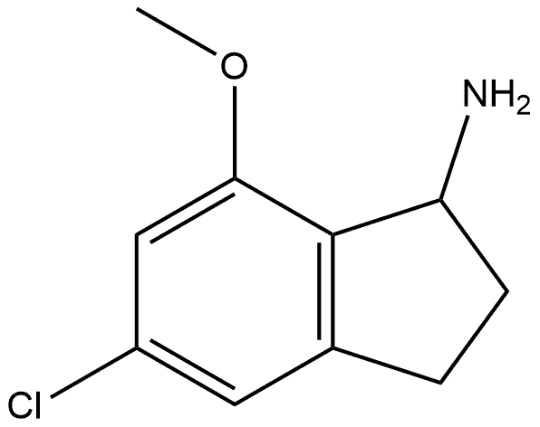 5-chloro-7-methoxy-2,3-dihydro-1H-inden-1-amine Struktur