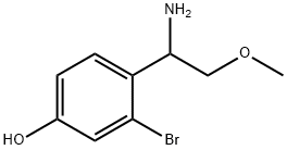 4-(1-amino-2-methoxyethyl)-3-bromophenol,1337609-86-5,结构式