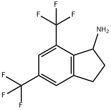 5,7-bis(trifluoromethyl)-2,3-dihydro-1H-inden-1-amine 结构式