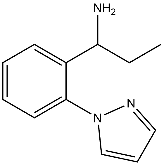 1-(2-(1H-pyrazol-1-yl)phenyl)propan-1-amine 结构式