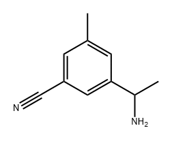 3-(1-氨基乙基)-5-甲基苯甲腈, 1337779-27-7, 结构式