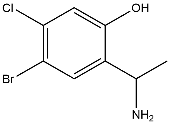 2-(1-aminoethyl)-4-bromo-5-chlorophenol,1337801-84-9,结构式