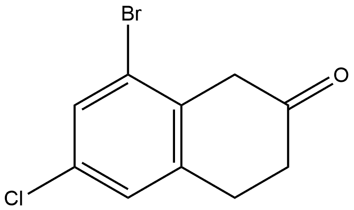 8-Bromo-6-chloro-3,4-dihydro-2(1H)-naphthalenone 结构式