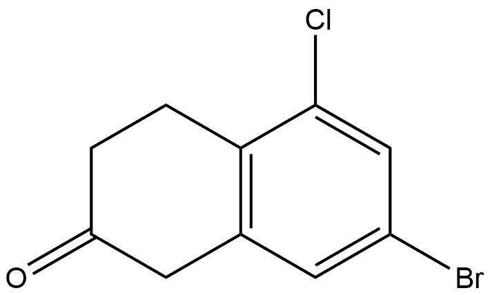 7-Bromo-5-chloro-3,4-dihydro-2(1H)-naphthalenone Struktur