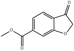 6-Benzofurancarboxylic acid, 2,3-dihydro-3-oxo-, methyl ester Struktur