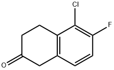 5-Chloro-6-fluoro-3,4-dihydronaphthalen-2(1H)-one Struktur