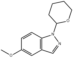 1H-Indazole, 5-methoxy-1-(tetrahydro-2H-pyran-2-yl)-,1337881-68-1,结构式