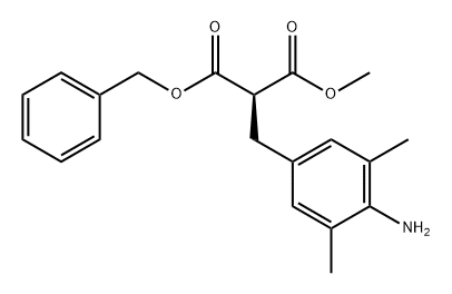 Propanedioic acid, 2-[(4-amino-3,5-dimethylphenyl)methyl]-, 1-methyl 3-(phenylmethyl) ester, (2R)- Structure