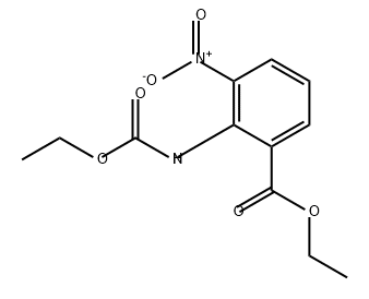 Benzoic acid, 2-[(ethoxycarbonyl)amino]-3-nitro-, ethyl ester Structure