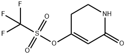 Methanesulfonic acid, 1,1,1-trifluoro-, 1,2,3,6-tetrahydro-6-oxo-4-pyridinyl ester Struktur