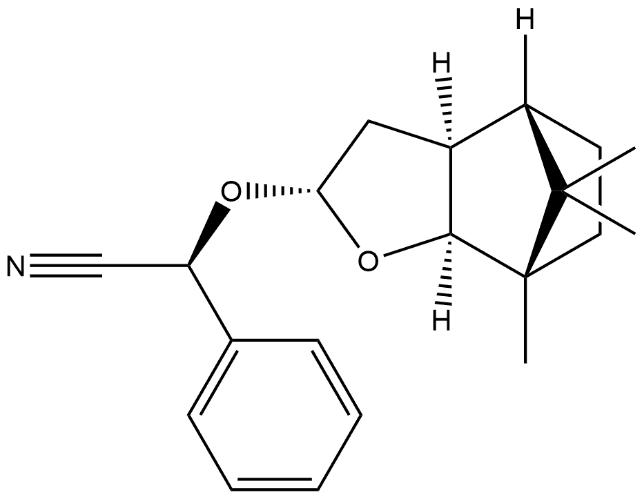 Benzeneacetonitrile, α-[(octahydro-7,8,8-trimethyl-4,7-methanobenzofuran-2-yl)oxy]-, [2S-[2α(R*),3aα,4β,7β,7aα]]- (9CI) Structure