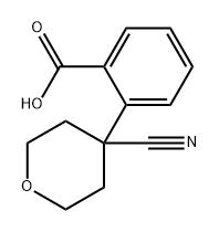 Benzoic acid, 2-(4-cyanotetrahydro-2H-pyran-4-yl)-,1338247-75-8,结构式