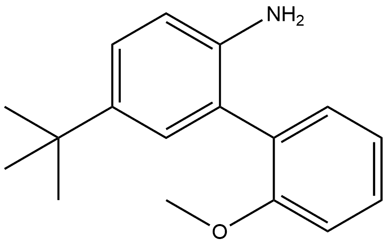 5-(1,1-Dimethylethyl)-2'-methoxy[1,1'-biphenyl]-2-amine 结构式