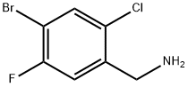 4-溴-2-氯-5-氟苯甲胺, 1338432-69-1, 结构式