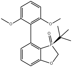 1,3-Benzoxaphosphole, 4-(2,6-dimethoxyphenyl)-3-(1,1-dimethylethyl)-2,3-dihydro-, 3-oxide, (3S)- Structure
