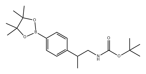 Carbamic acid, N-[2-[4-(4,4,5,5-tetramethyl-1,3,2-dioxaborolan-2-yl)phenyl]propyl]-, 1,1-dimethylethyl ester|(2-(4-(4,4,5,5-四甲基-1,3,2-二氧硼杂环戊烷-2-基)苯基)丙基)氨基甲酸叔丁酯