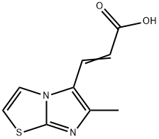 (E)-3-(6-甲基咪唑并[2,1-B]噻唑-5-基)丙烯酸, 133891-36-8, 结构式