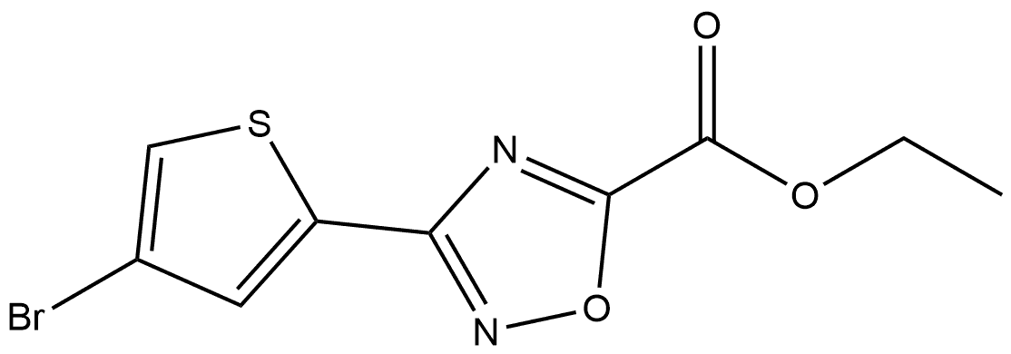 3-(4-溴-2-噻吩基)-1,2,4-噁二唑-5-甲酸乙酯 结构式