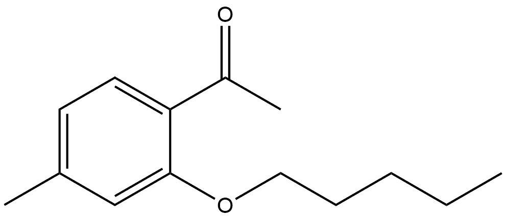 Ethanone, 1-[4-methyl-2-(pentyloxy)phenyl]- 结构式