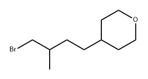 2H-Pyran, 4-(4-bromo-3-methylbutyl)tetrahydro- 化学構造式