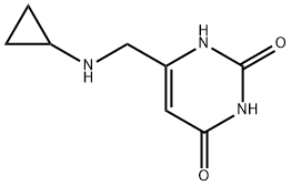6-[(cyclopropylamino)methyl]-1H-pyrimidine-2,4-dione 化学構造式