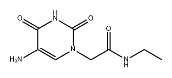 1(2H)-Pyrimidineacetamide, 5-amino-N-ethyl-3,4-dihydro-2,4-dioxo- Struktur