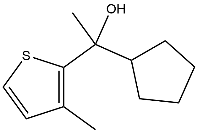 α-Cyclopentyl-α,3-dimethyl-2-thiophenemethanol Structure