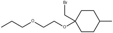 Cyclohexane, 1-(bromomethyl)-4-methyl-1-(2-propoxyethoxy)- Structure