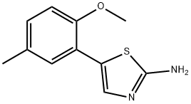 5-(2-Methoxy-5-methylphenyl)thiazol-2-amine,1339464-87-7,结构式