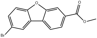 3-Dibenzofurancarboxylic acid, 8-bromo-, methyl ester Struktur