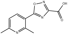 1,2,4-Oxadiazole-3-carboxylic acid, 5-(2,6-dimethyl-3-pyridinyl)- Structure