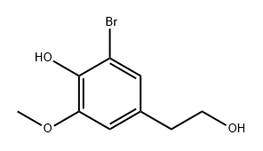 2-溴-4-(2-羟乙基)-6-甲氧基苯酚, 1339583-79-7, 结构式