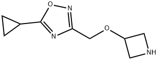 1,2,4-Oxadiazole, 3-[(3-azetidinyloxy)methyl]-5-cyclopropyl- Structure