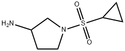 1-(环丙基磺酰基)吡咯烷-3-胺 结构式