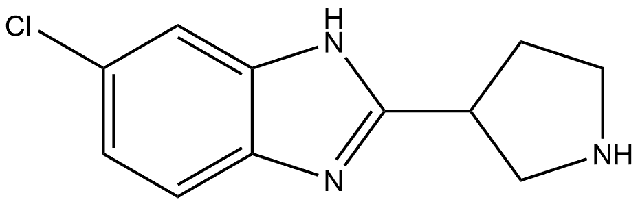 6-chloro-2-(pyrrolidin-3-yl)-1H-benzo[d]imidazole Structure