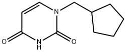 2,4(1H,3H)-Pyrimidinedione, 1-(cyclopentylmethyl)- 化学構造式