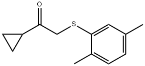 1-环丙基-2-((2,5-二甲基苯基)硫代)乙烷-1-酮 结构式