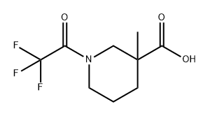 3-Piperidinecarboxylic acid, 3-methyl-1-(2,2,2-trifluoroacetyl)- Struktur